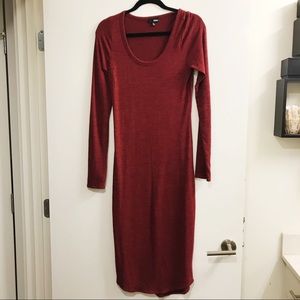Wilfred Free Long Sleeve Red Dress Size Medium